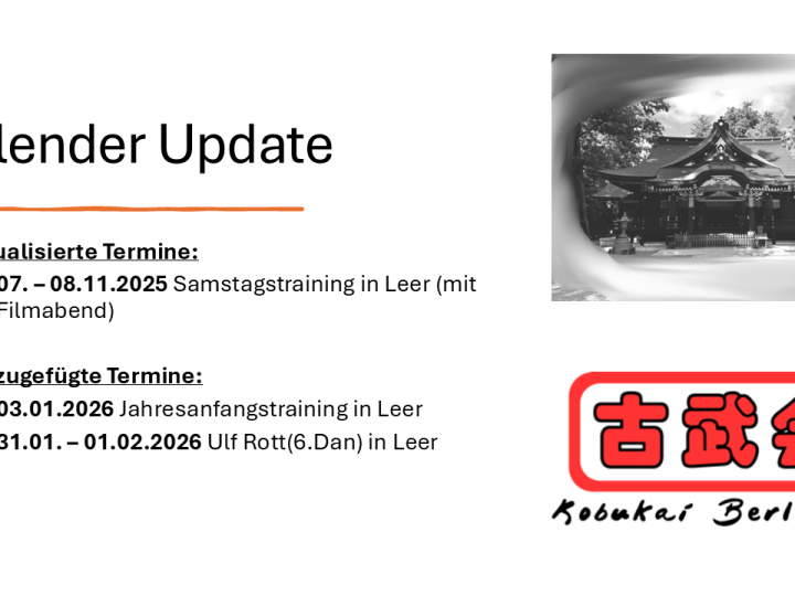 Kalender-Update Oktober