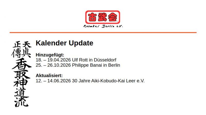 Kalender Update März
