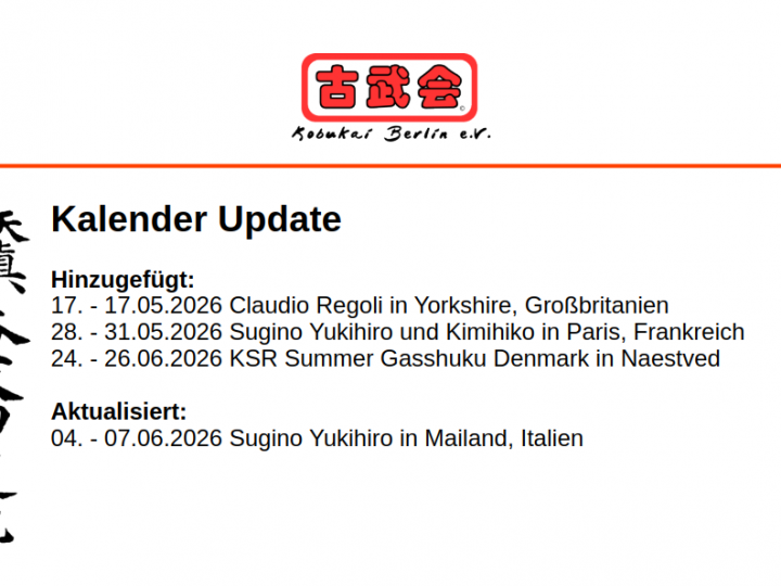 Kalender Update April