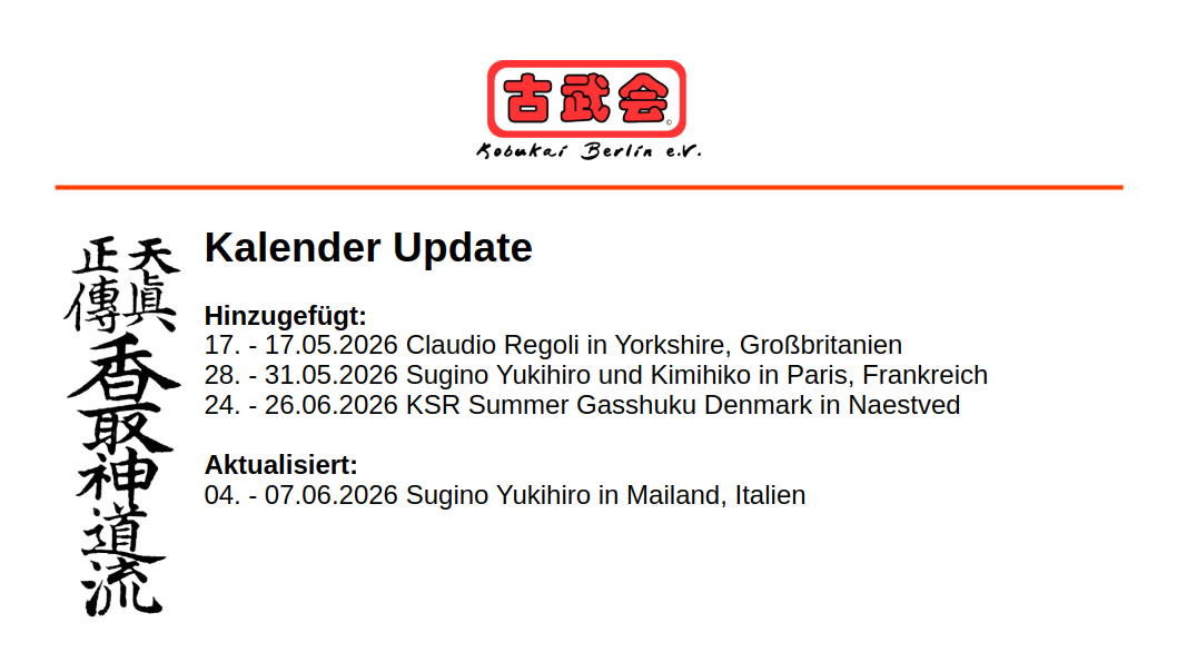 Kalender Update April