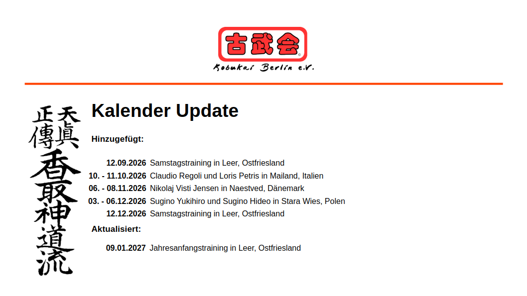 Kalender Update August #2